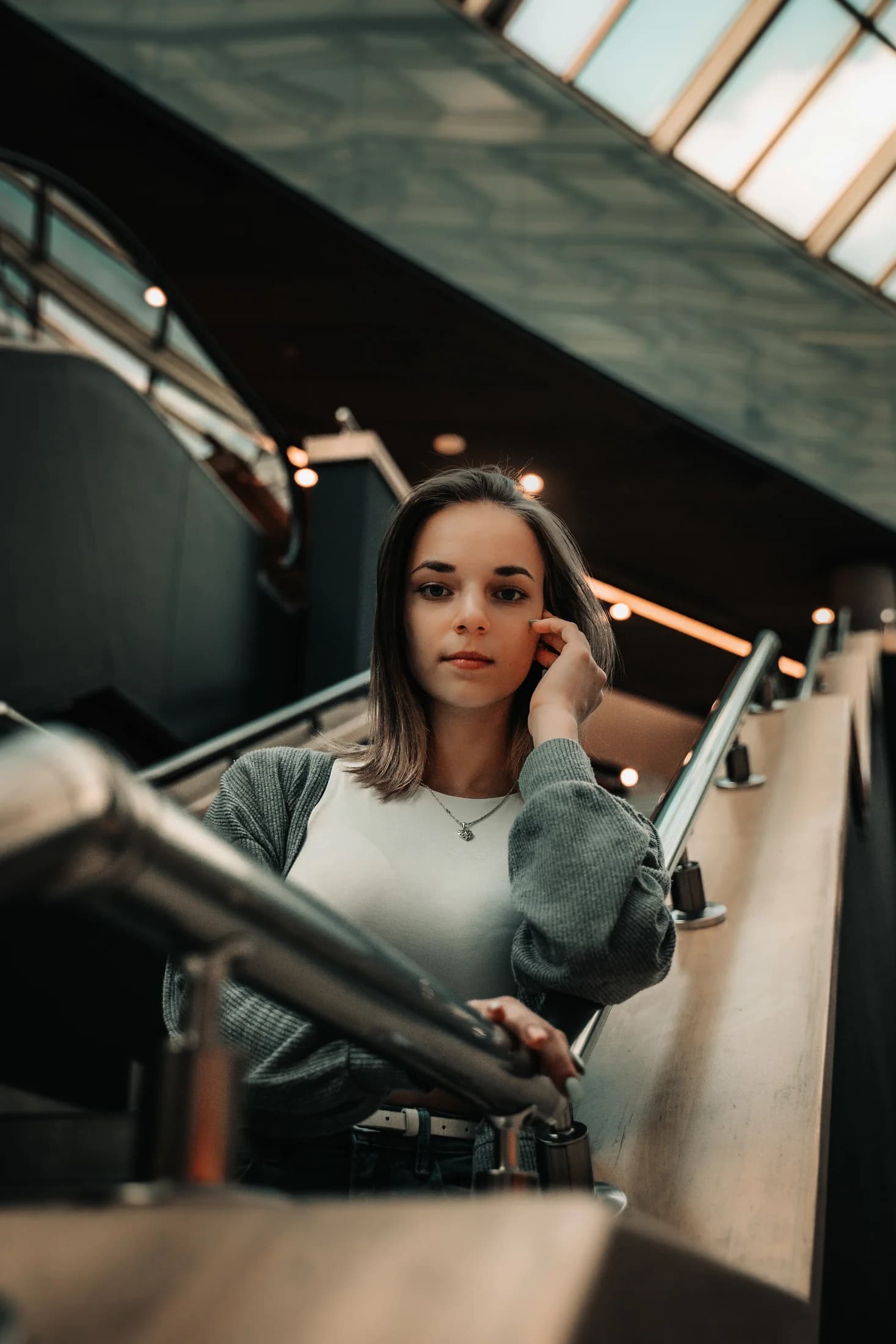 Portrait of a woman in a modern architectural interior